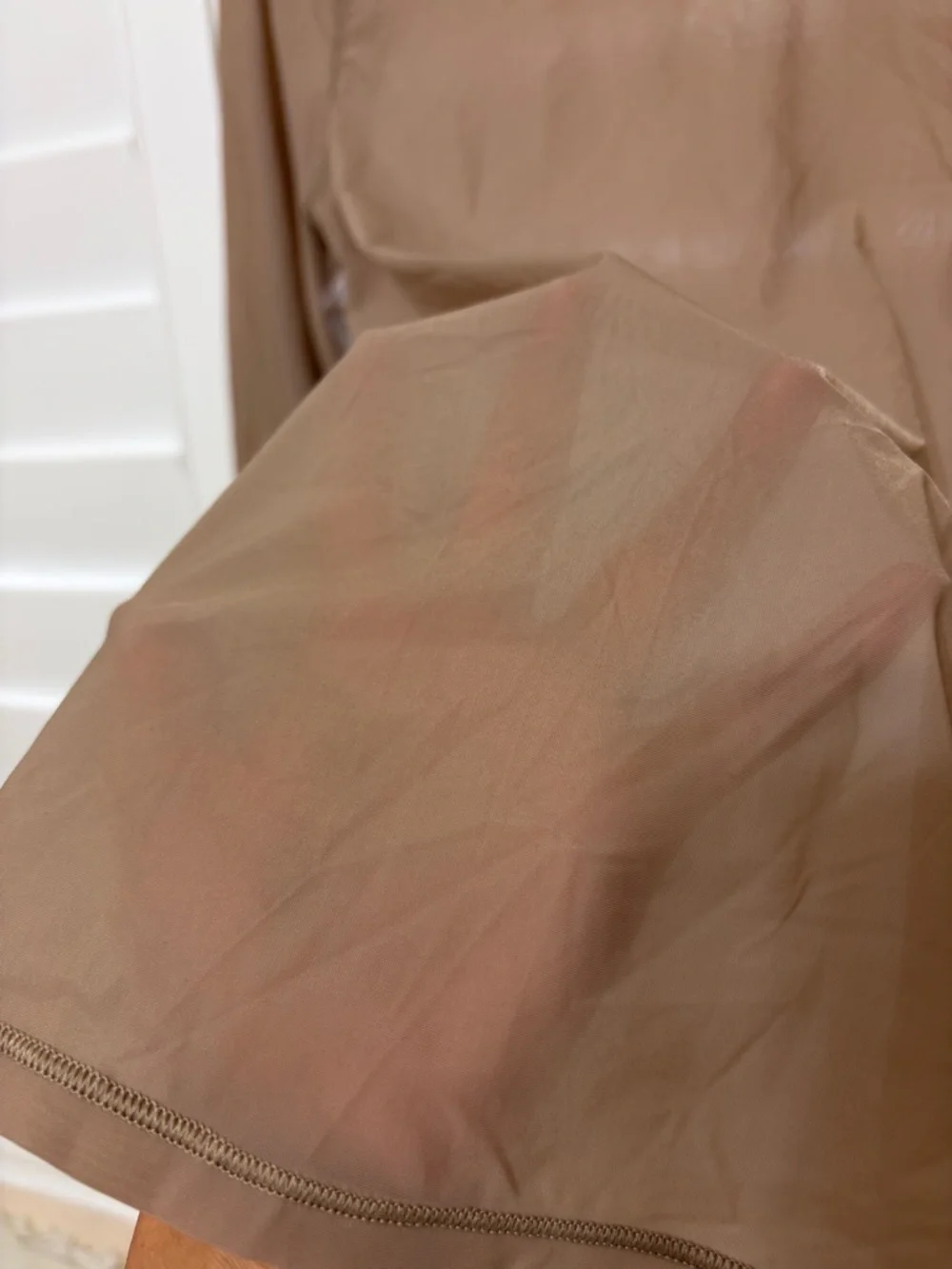 Athleta Apero Mesh Top Long Sleeve Brownstone Sheer in Taupe - Picture 7 of 14